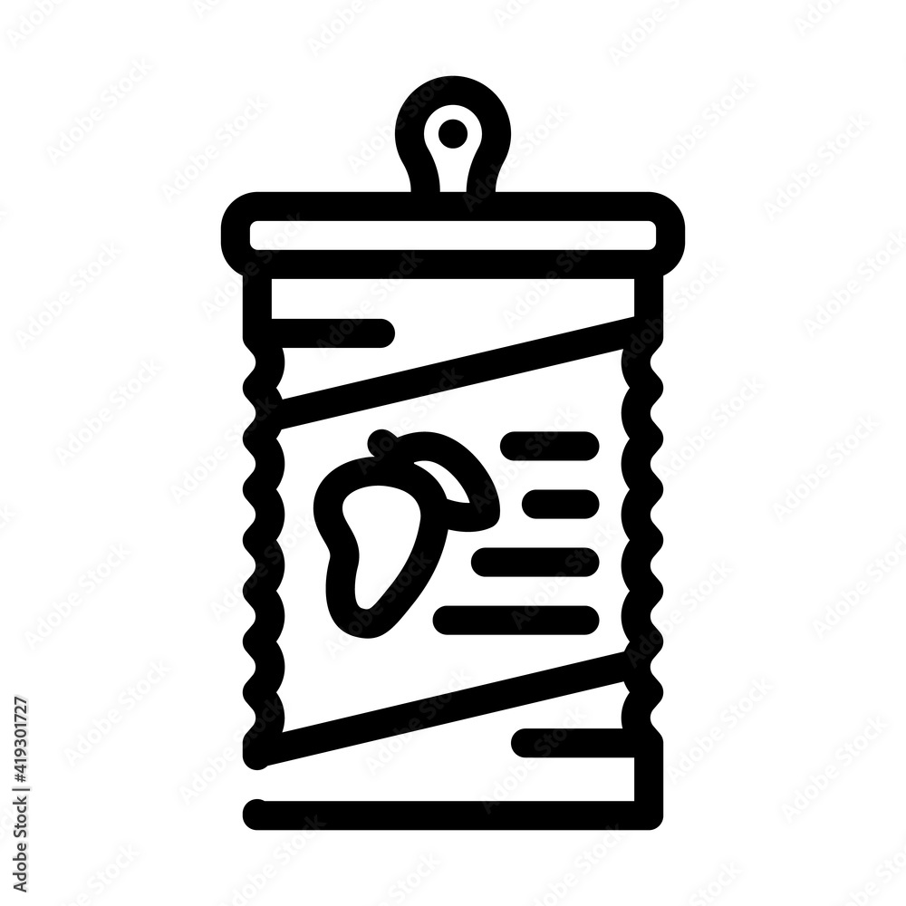canned mango food line icon vector illustration canned mango food line icon vector illustration
