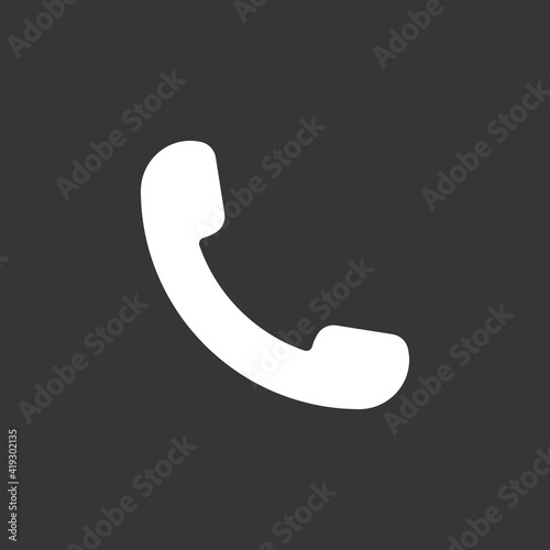 Phone icon on grey background