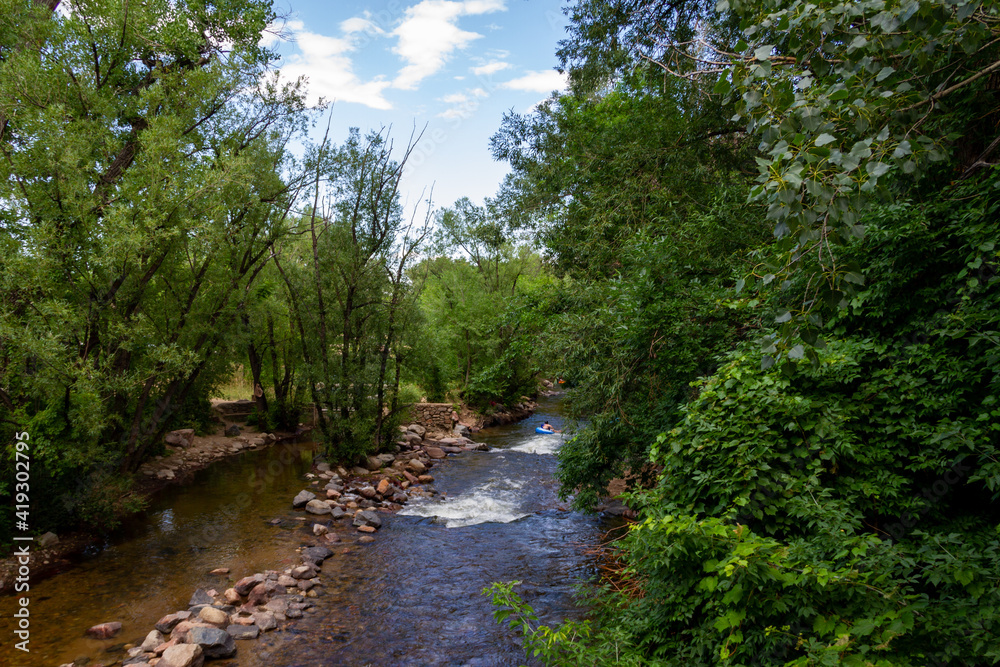 Tubing in Boulder Creek_Boulder, Colorado Tubing in Boulder Creek_Boulder, Colorado