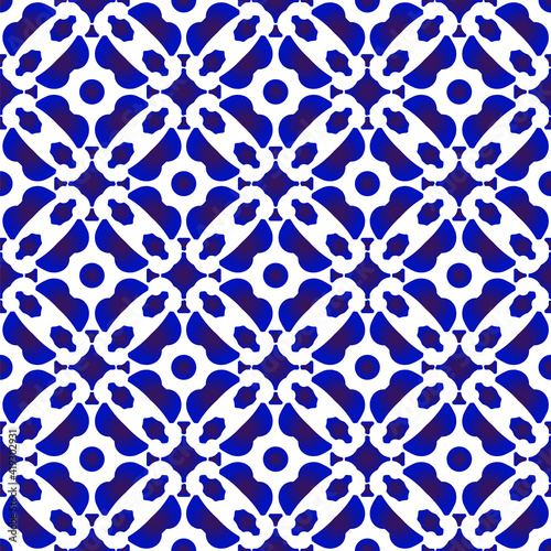 porcelain seamless pattern blue and white