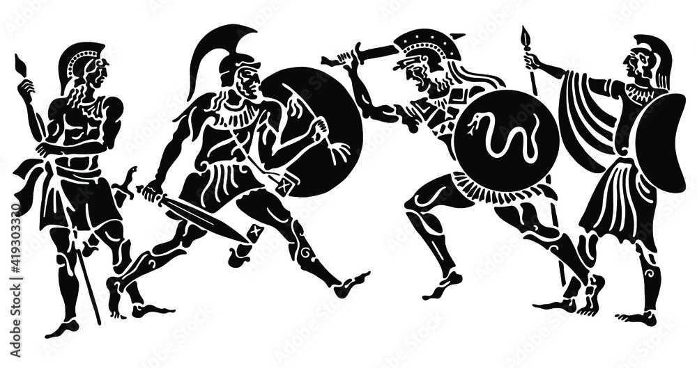Fototapeta premium Background in the Greek style.