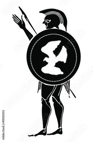 Roman soldier on a white background.