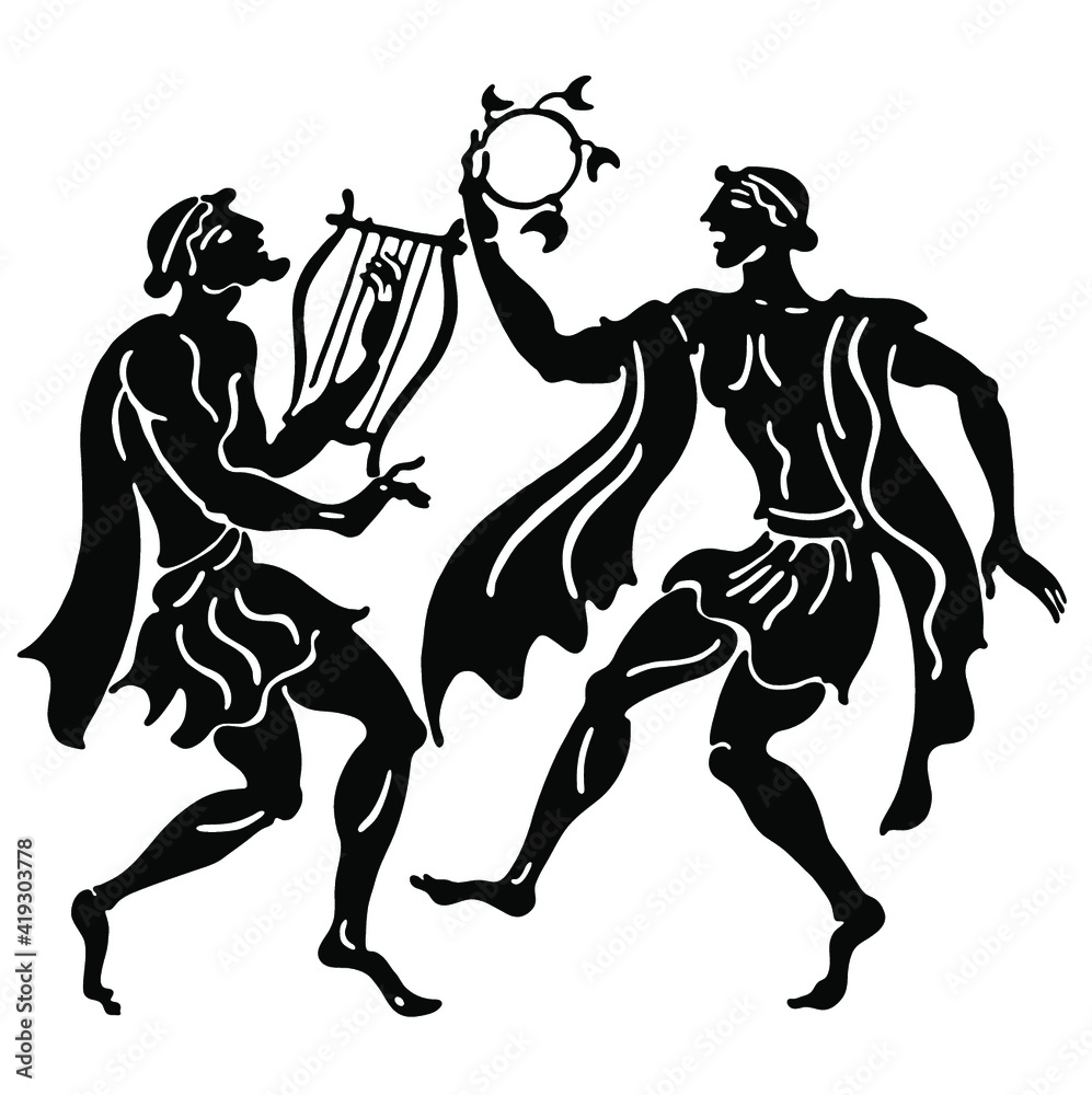 Fototapeta premium Background in the Greek style.