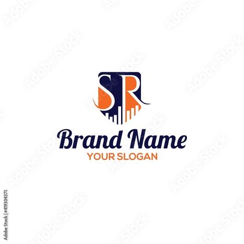 SR Accounting Logo Design Vector