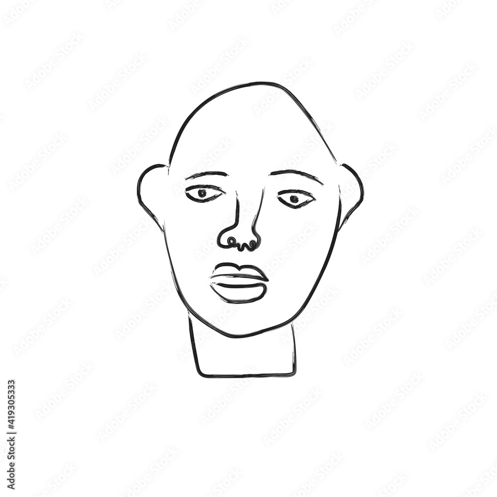 abstract face drawing for wall art and t-shirt abstract face drawing for wall art and t-shirt