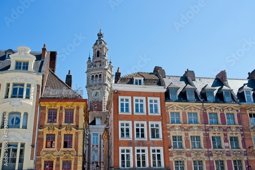 Lille France - 4 August 2020 -Town square (Place Charles de Gaulle) in Lille in France