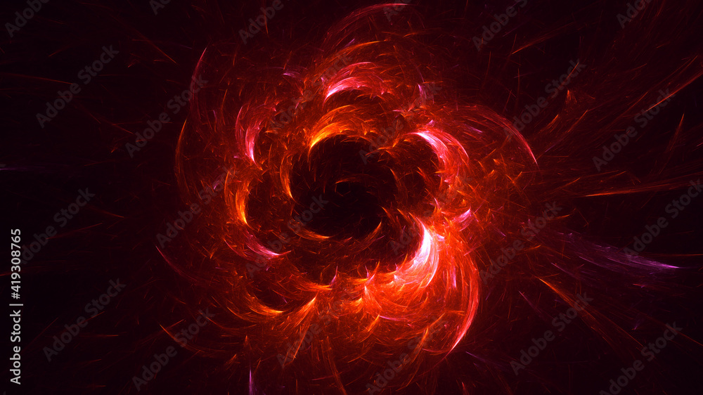 Obraz premium 3D rendering abstract round light background