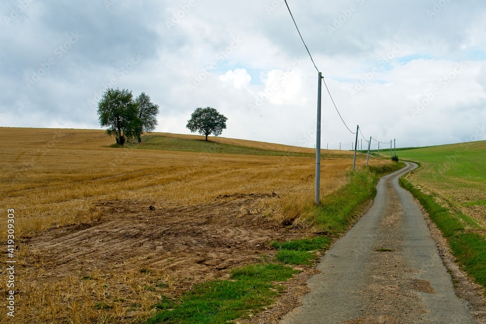 Fontaine-Lavaganne France - 14 August 2020 -Countryside near Marseilles-en--Beauvaisis in Departement Oise Fontaine-Lavaganne France - 14 August 2020 -Countryside near Marseilles-en--Beauvaisis in Departement Oise