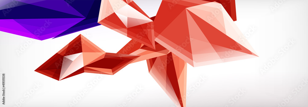 Vector 3d triangles and pyramids abstract background for business or technology presentations, internet posters or web brochure covers Vector 3d triangles and pyramids abstract background for business or technology presentations, internet posters or web brochure covers