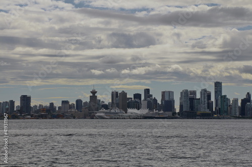 Vancouer Harbour, City skyline. Cloudy © johnH