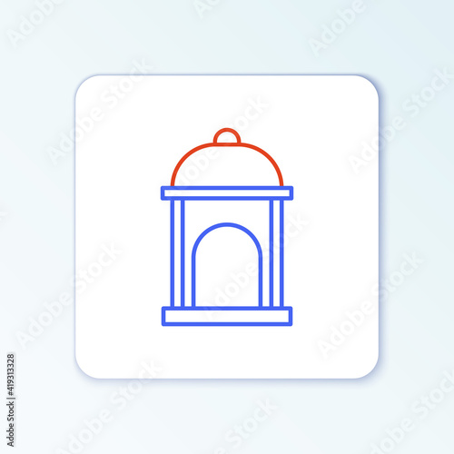 Wallpaper Mural Line Muslim Mosque icon isolated on white background. Colorful outline concept. Vector. Torontodigital.ca