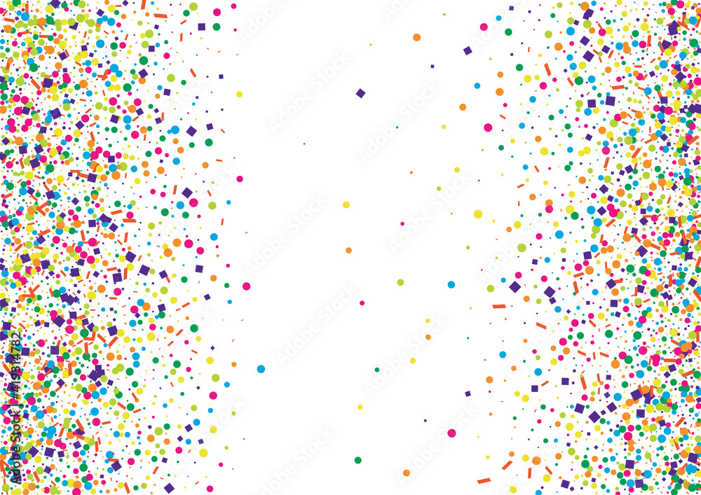 Red Round Blast Background. Colorful Dot Isolated. Blue Surprise Confetti Texture. Green Element Square.