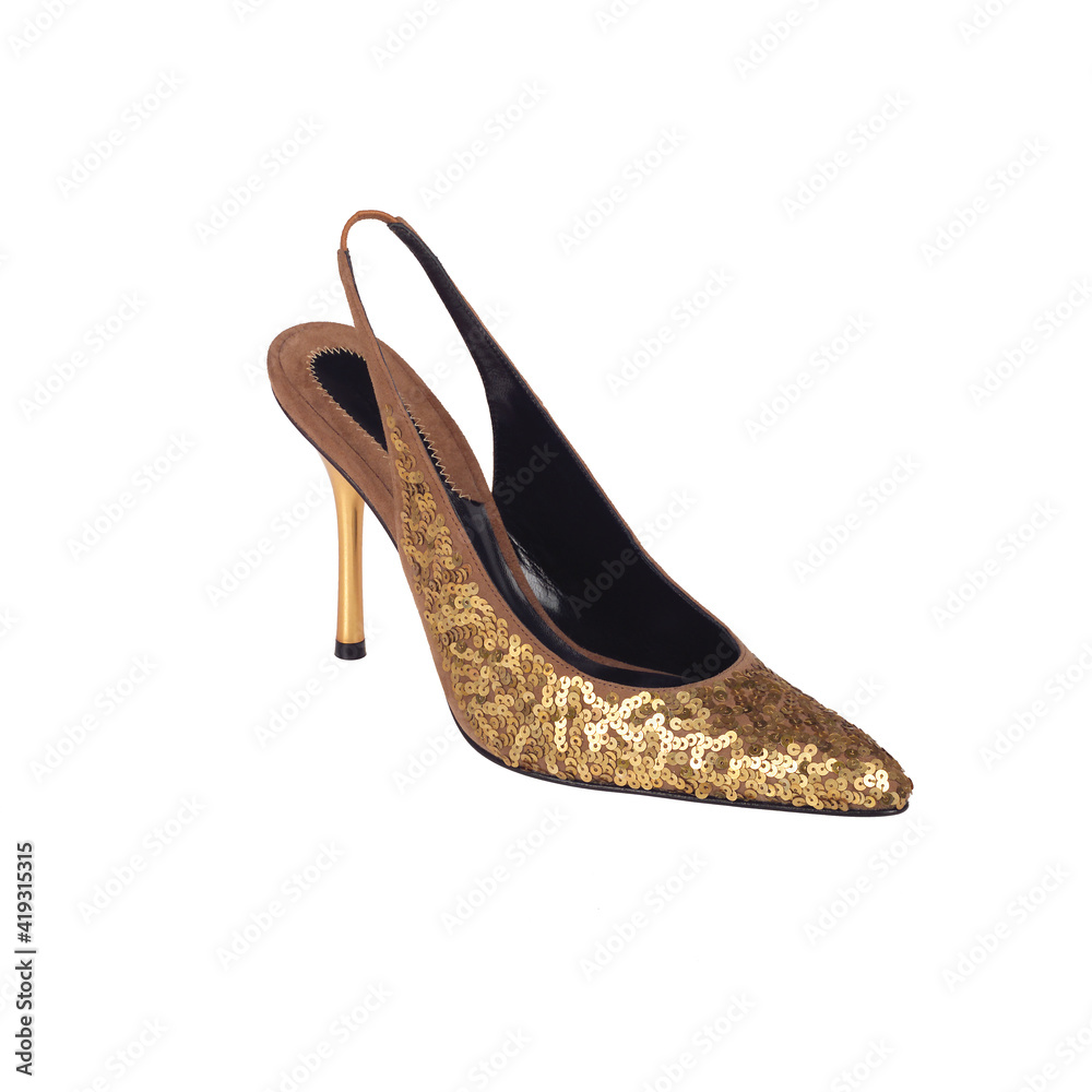 Fototapeta premium Fashion summer shoes for women studio shoot