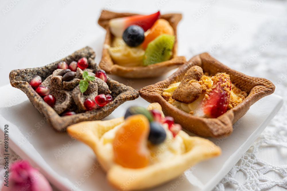 home made baking tartlet pastry selection 