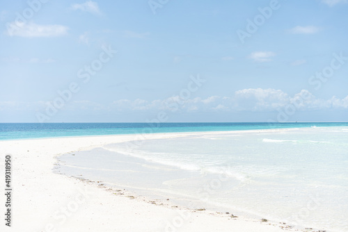 Beautiful tropical white sand beach and sea