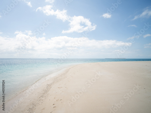 Beautiful tropical white sand beach and sea