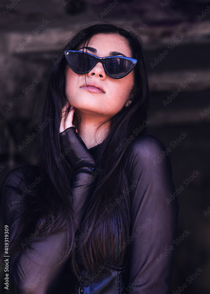 attractive brunette close up portrait gothic style clothes attractive brunette close up portrait gothic style clothes