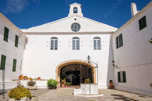 sanctuary of the Virgen del Toro, top of Monte Toro, Mercadal, Menorca, Balearic Islands, Spain