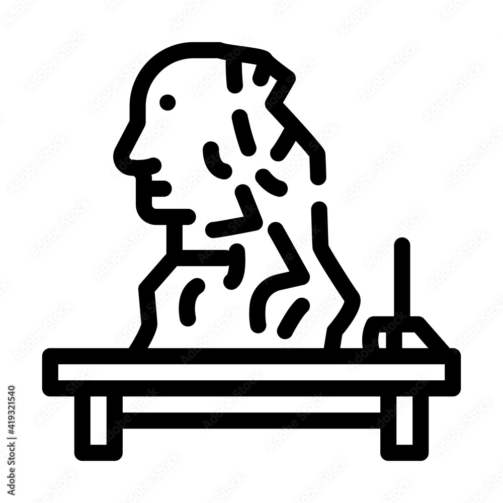 sculptor courses line icon vector illustration line sculptor courses line icon vector illustration line