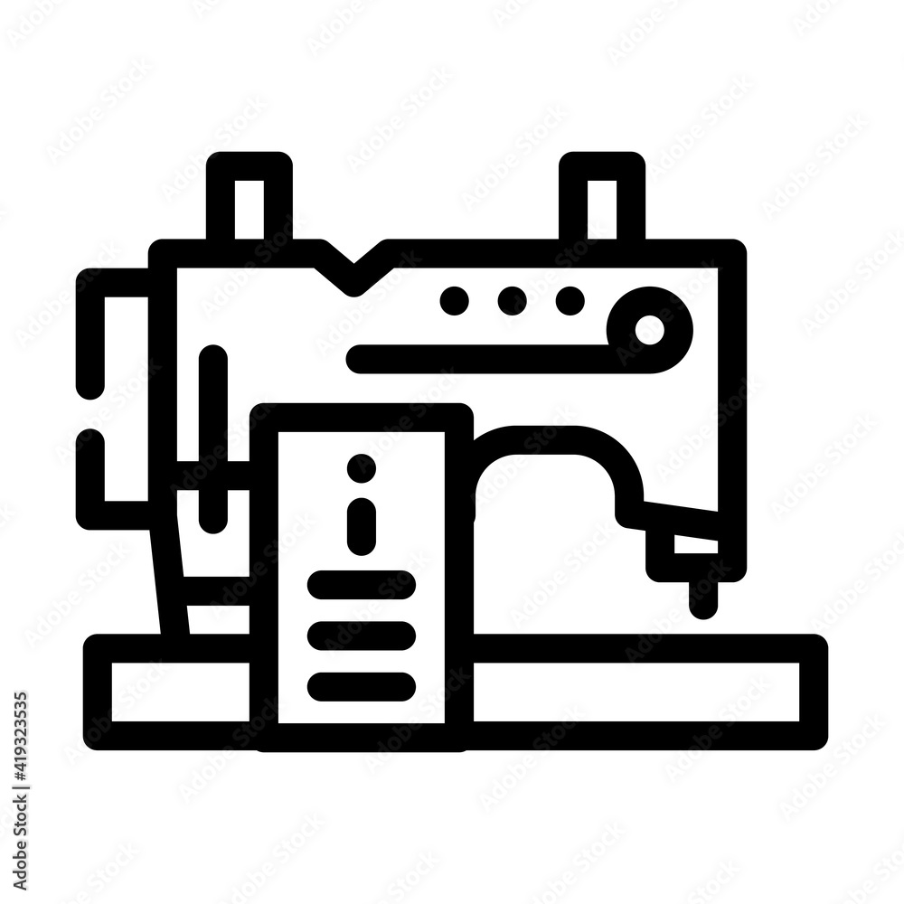 sewing courses line icon vector illustration line