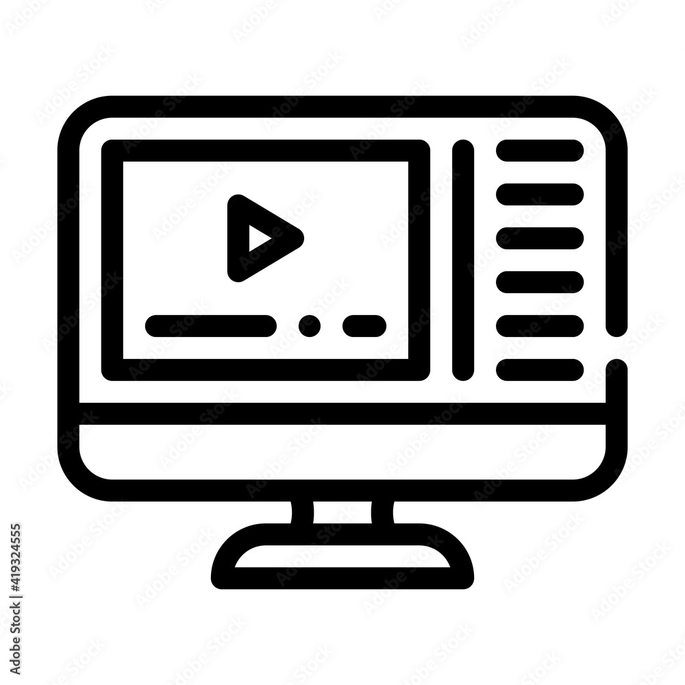 video courses line icon vector illustration line video courses line icon vector illustration line