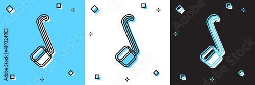 Set Sauna ladle icon isolated on blue and white, black background. Vector.