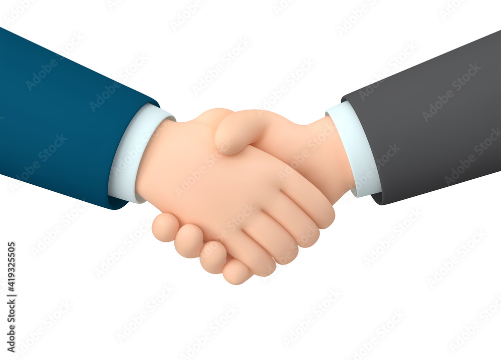 Business handshake isolated on white. Clipping path included Business handshake isolated on white. Clipping path included
