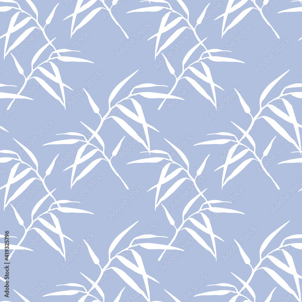 Floral seamless pattern with bamboo branches watercolour on color background. Hand drawn style. Perfect for paper, textile, wrapping and decoration. Floral seamless pattern with bamboo branches watercolour on color background. Hand drawn style. Perfect for paper, textile, wrapping and decoration.