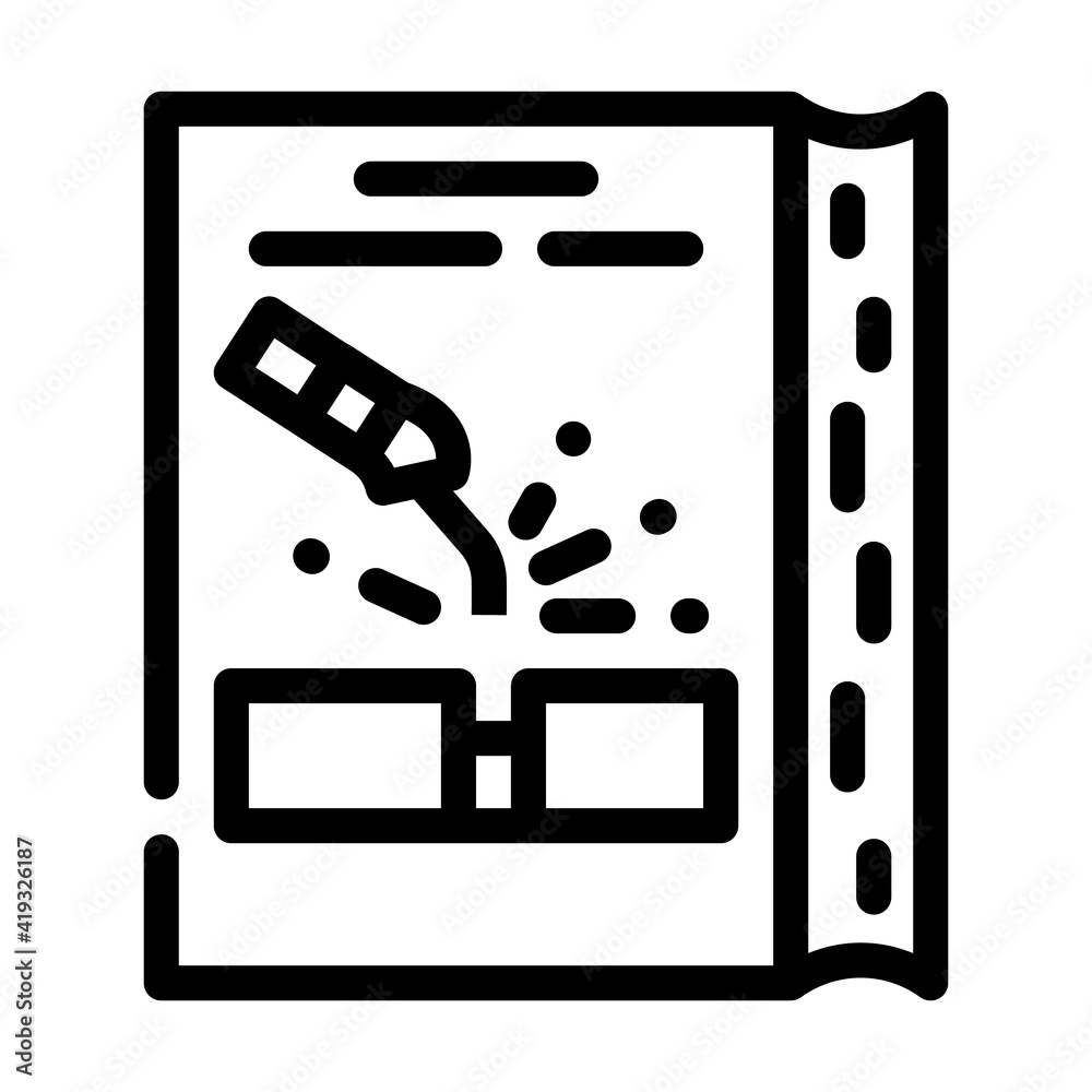 welding tutorial line icon vector illustration line welding tutorial line icon vector illustration line