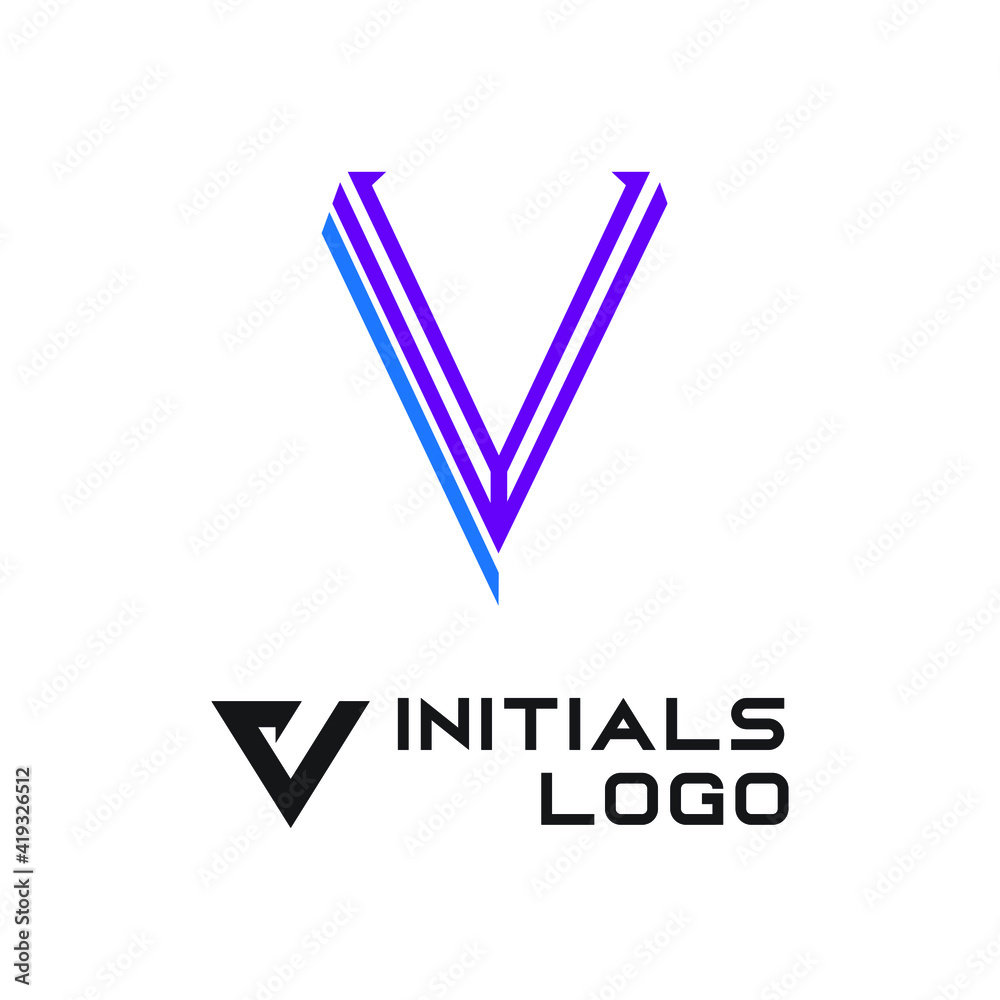 V initials logo exclusive design inspiration