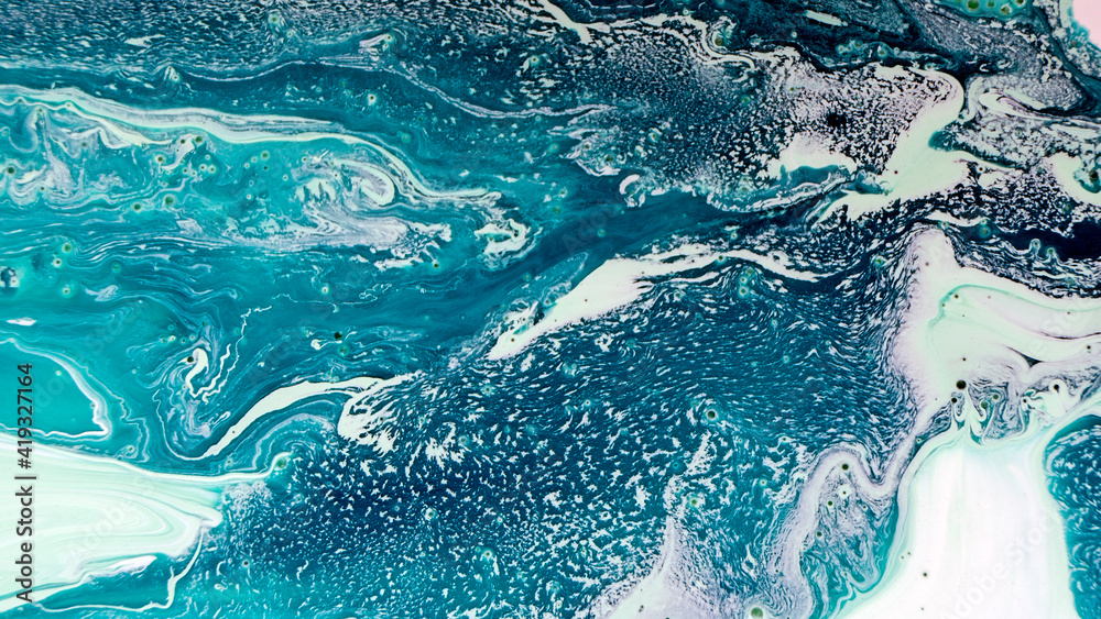 Fototapeta premium The colors of the aqueous ink are translucent. Abstract multicolored marble texture background