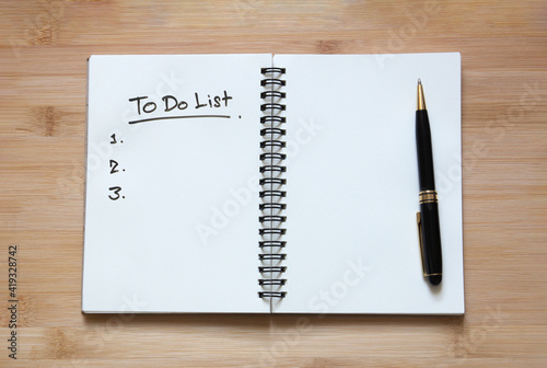 To do list reminder on paper page