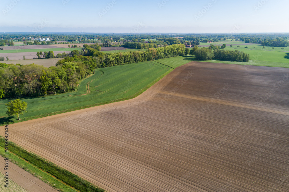 Landschaft in Deutschland aus der Luft