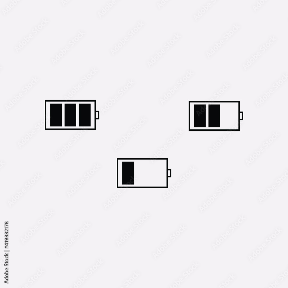 Battery charging icon vector illustration Battery charging icon vector illustration