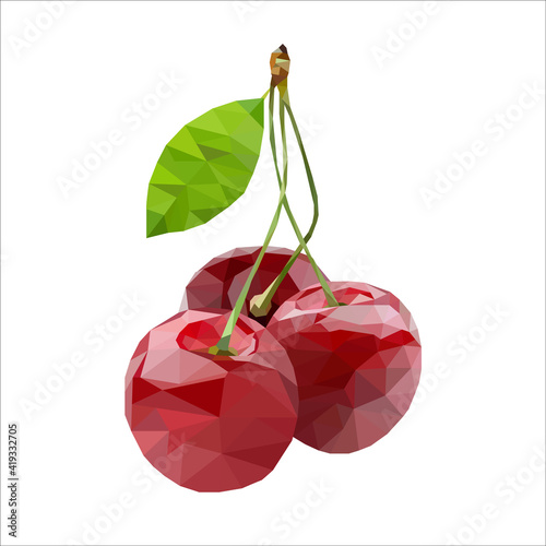 cherry low poly