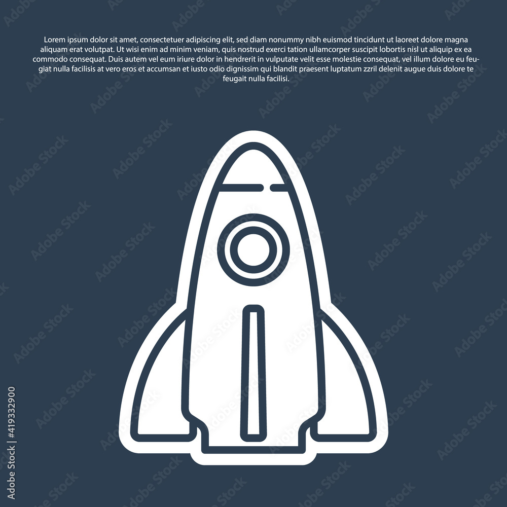 Blue line Business startup project concept icon isolated on blue background. Symbol of new business, entrepreneurship, innovation and technology. Vector. Blue line Business startup project concept icon isolated on blue background. Symbol of new business, entrepreneurship, innovation and technology. Vector.