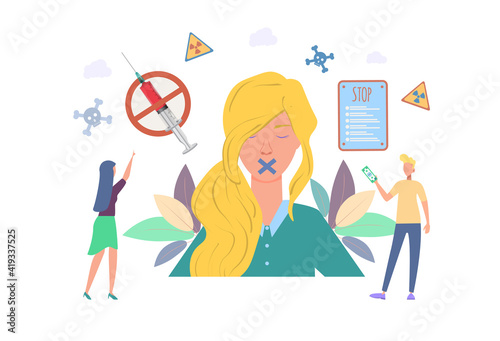 No vaccinations. Stop the vaccine. Side effects, illness or death from the injection. People are against violent vaccination. The growth of the sick. Poison or poison.