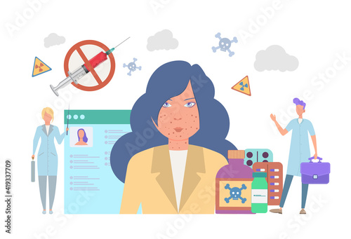 No vaccinations. Stop the vaccine. Side effects, illness or death from the injection. People are against violent vaccination. The growth of the sick. Poison or poison.