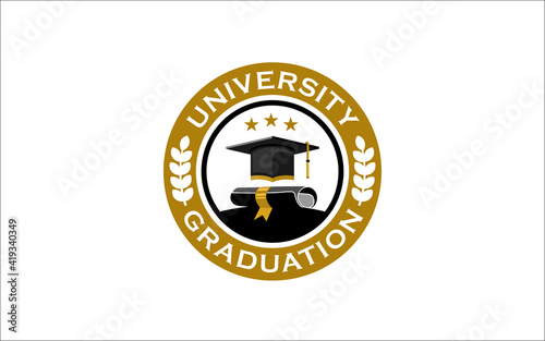 Illustration vector graphic of congratulations graduation concept logo design template