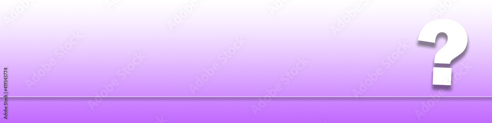 Fototapeta premium Symbol eines Fragezeichen vor lila Hintergrund