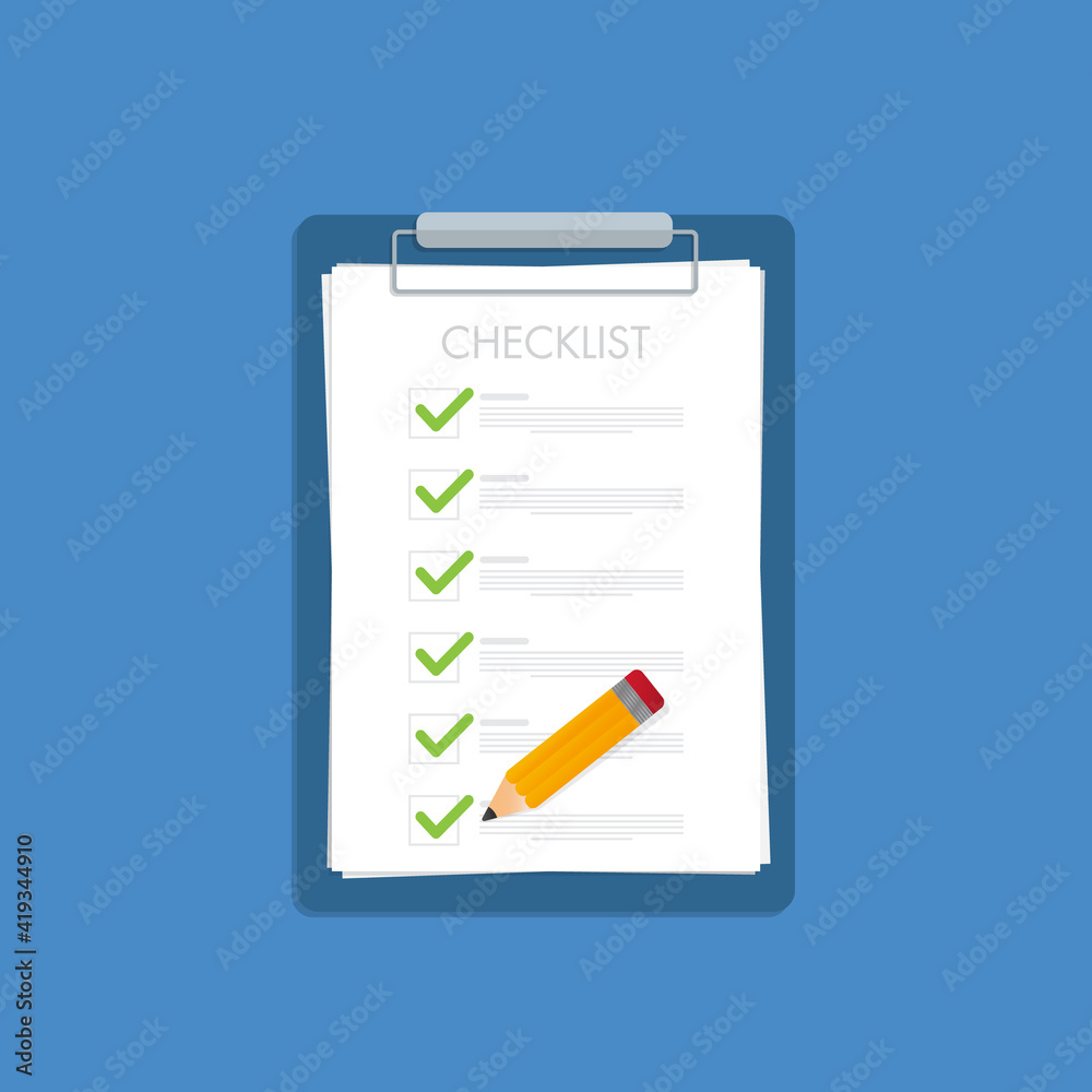 Checklist, Clipboard and Pencil Icon Checklist, Clipboard and Pencil Icon