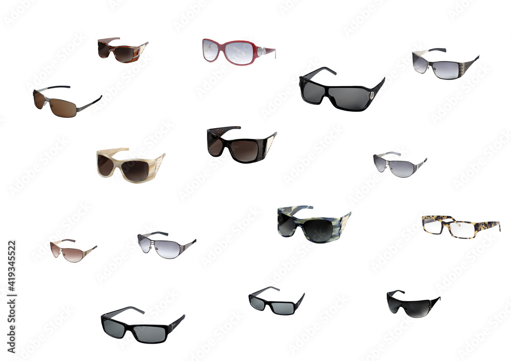 Large group of women's fashion sunglasses Large group of women's fashion sunglasses