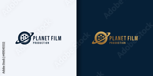 Planet film logo design