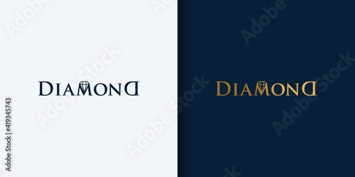 Diamond Icon Jewel Symbol Logo Template