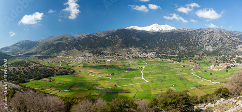 Plateau of Askifou (or Askyfou), a traditional mountainous region in southern Chania, near the picturesque region of Sfakia, in Crete island, Greece, Europe. photo