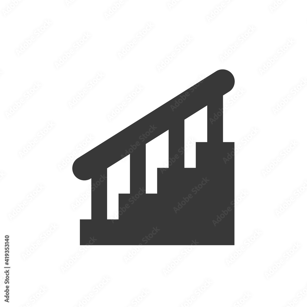 stairs icon on white stairs icon on white