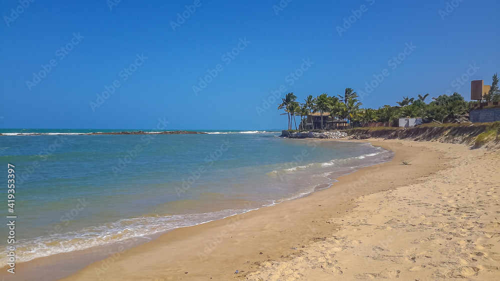 Awesome panorama of Tabatinga Beach, Natal, Brazil. Concept: Brazilian beaches, travel in Brazil, Brazilian landscapes