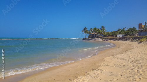 Awesome panorama of Tabatinga Beach, Natal, Brazil. Concept: Brazilian beaches, travel in Brazil, Brazilian landscapes