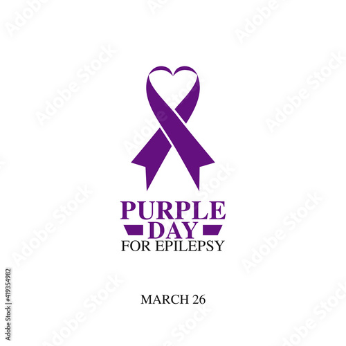 vector graphic of purple day for epilepsy good for purple day celebration. flat design. flyer design.flat illustration.