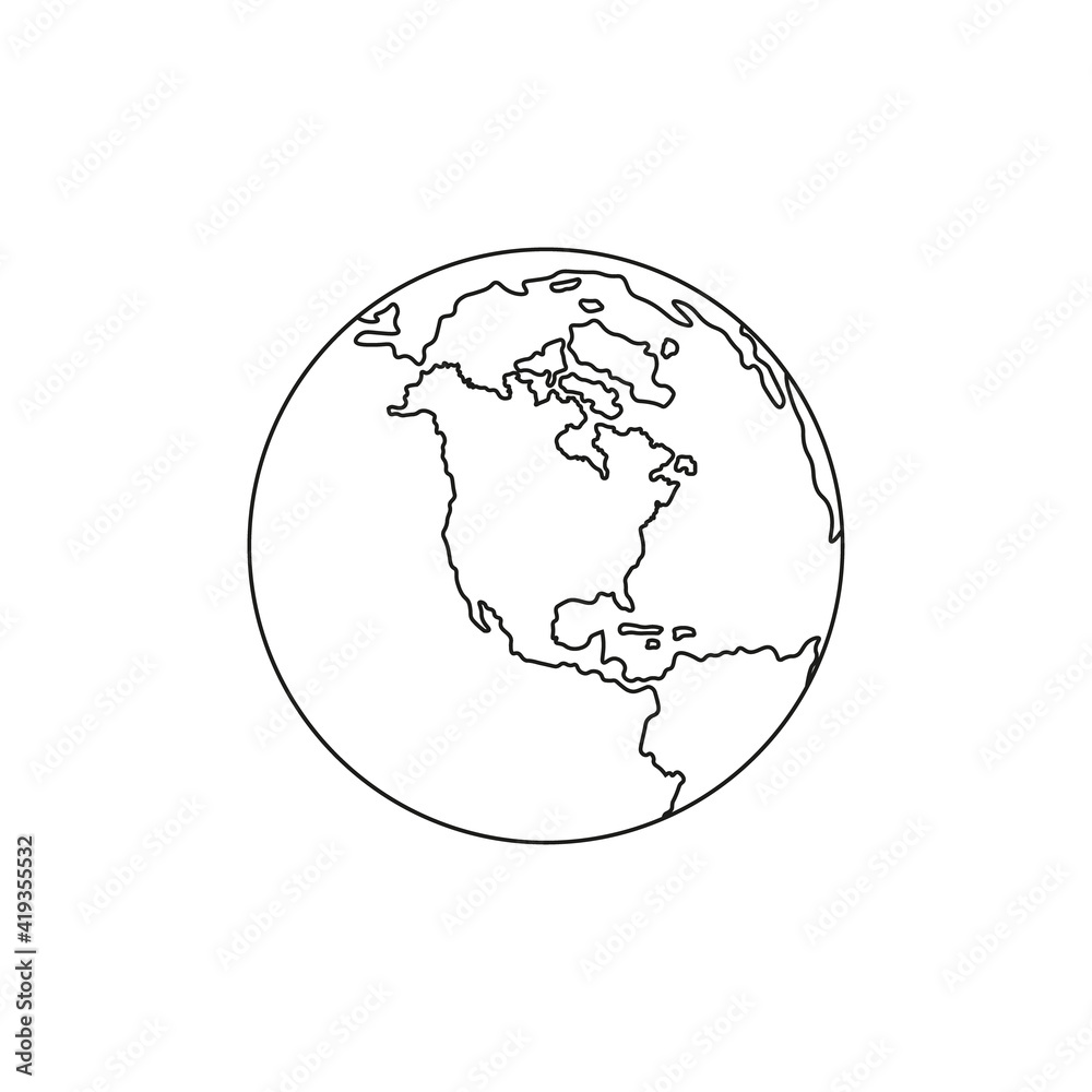 Globe Icon Vector. Flat Icon.